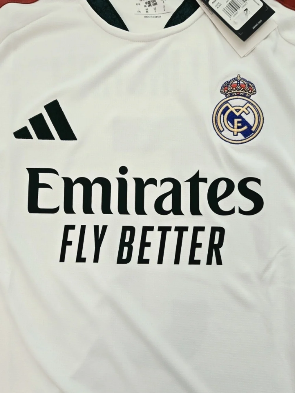 2025/26 ADIDAS REAL MADRID #5 BELLINGHAM HOME SOCCER LONG SLEEVE JERSEY KC3952